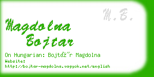 magdolna bojtar business card